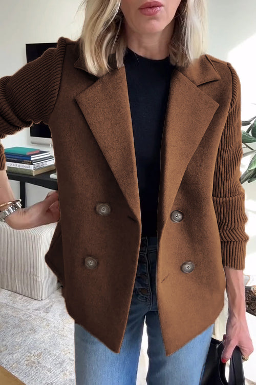 Cozy Collared Button Knit Jacket