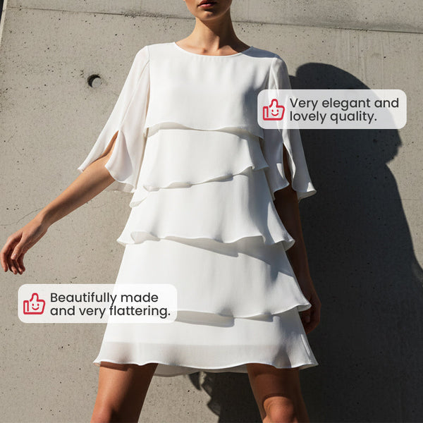 Layered Ruffle Occasion Dress