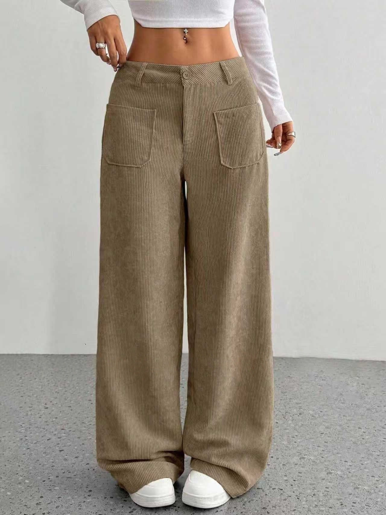 ✨ Corduroy Wide Leg Pants | High Waist
