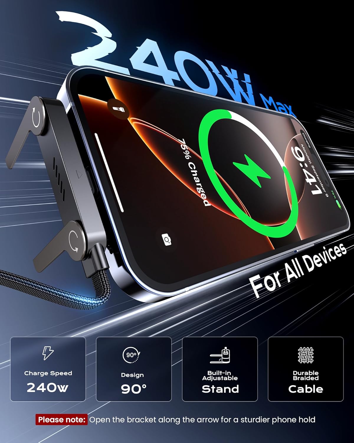 Charge, Stand, & Play - The Most Functional 2-in-1Fast Charging Cable