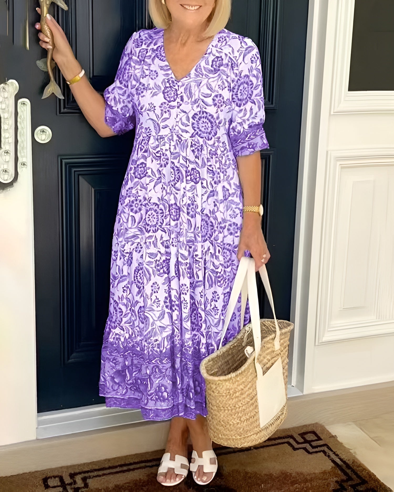 Women's Easy Floral Midi