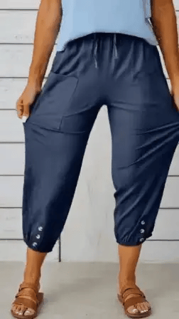 Everyday Wide Leg Capri Trousers